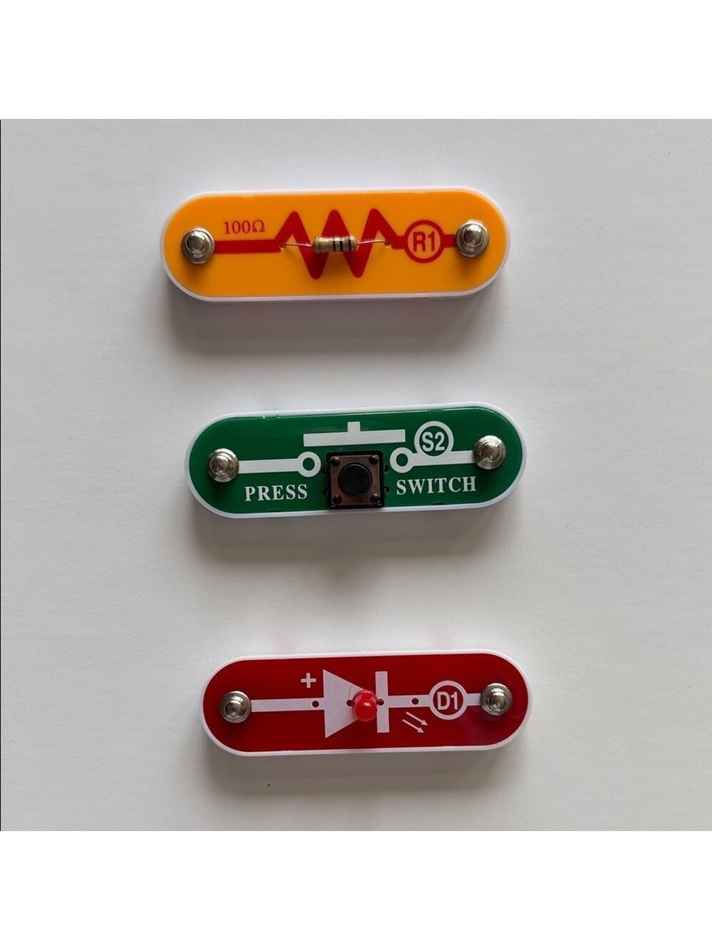 Elenco Snap Circuits Replacement Parts Set of 3 Includes R1, S2 and D1